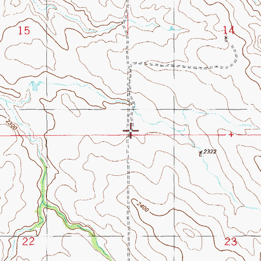 Topographic Map of Smith Creek Post Office (historical), MT