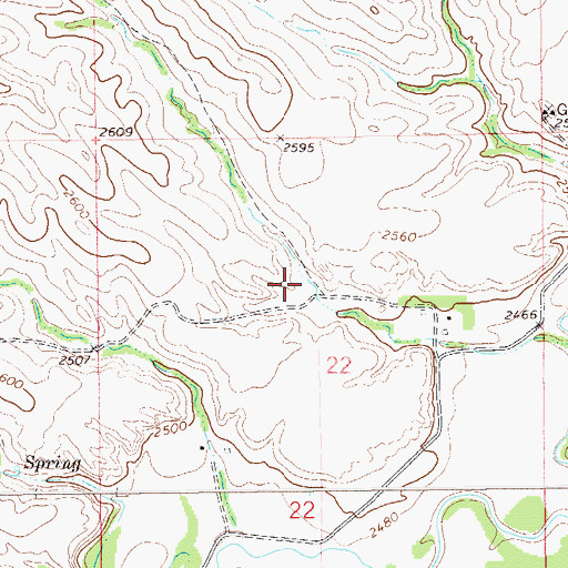 Topographic Map of W-Bar School (historical), MT