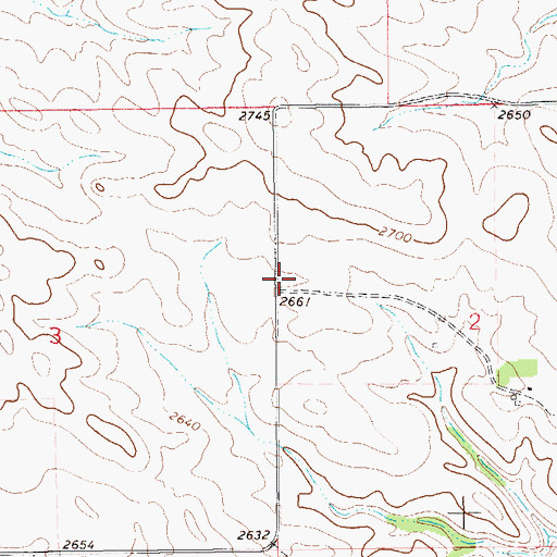 Topographic Map of Lucky Creek School (historical), MT