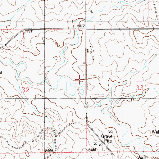 Topographic Map of Williams School (historical), MT