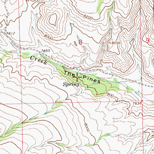 Topographic Map of The Pines, CO