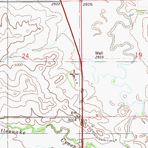 Topographic Map of Muggah School (historical), MT