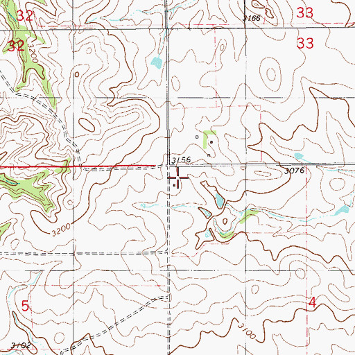Topographic Map of Frisinger School (historical), MT