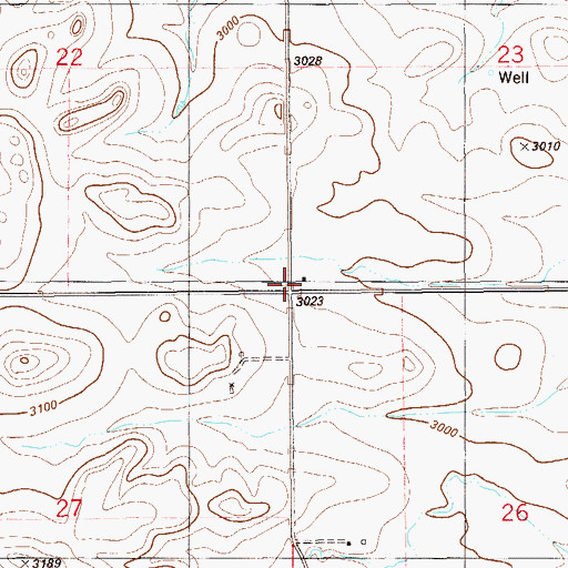 Topographic Map of Liberty School (historical), MT