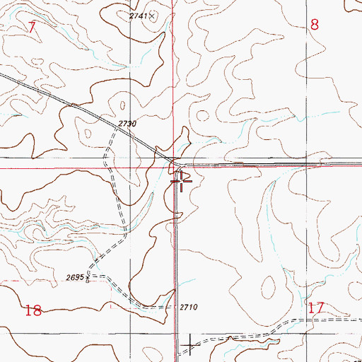 Topographic Map of West School (historical), MT