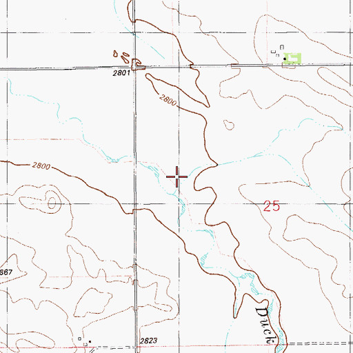 Topographic Map of Zielinski School (historical), MT