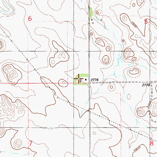 Topographic Map of Brophy School (historical), MT