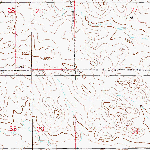 Topographic Map of Pierce School (historical), MT