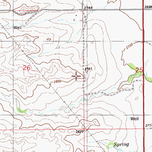 Topographic Map of Parker School (historical), MT