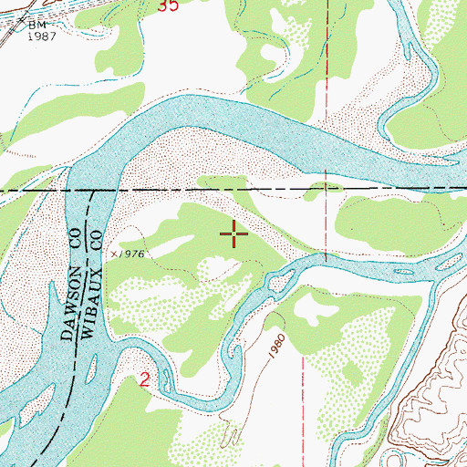 Topographic Map of Snake Island, MT