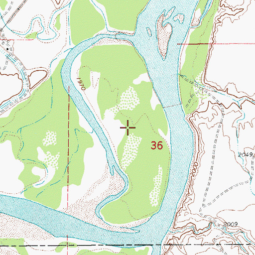 Topographic Map of Idiom Island, MT
