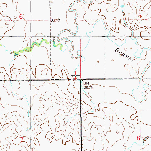 Topographic Map of Dennis Post Office (historical), MT