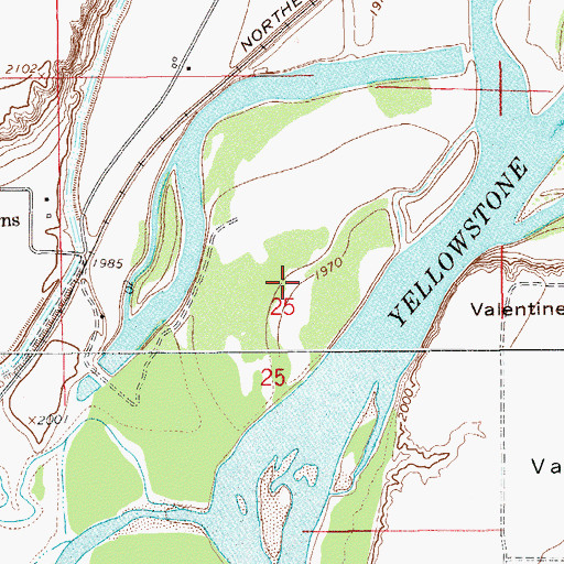 Topographic Map of Gros Ventre Island, MT