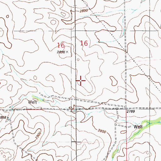 Topographic Map of Wibaux County, MT