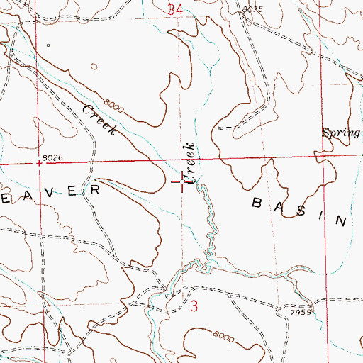 Topographic Map of Skeltcher Creek, CO