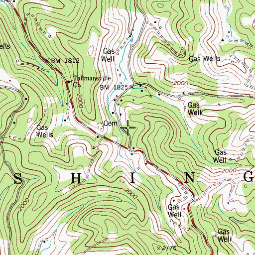 Topographic Map of Benson School (historical), WV