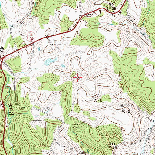 Topographic Map of Bob Peak, WV