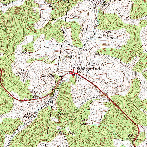 Topographic Map of Boyd (historical), WV
