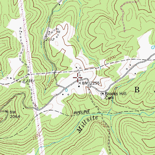 Topographic Map of Brooks School (historical), WV