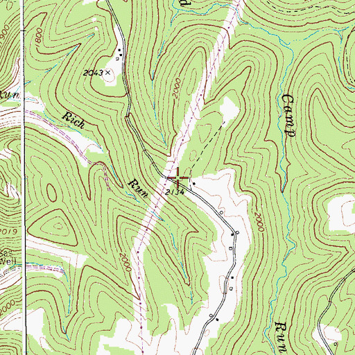 Topographic Map of Burr School (historical), WV