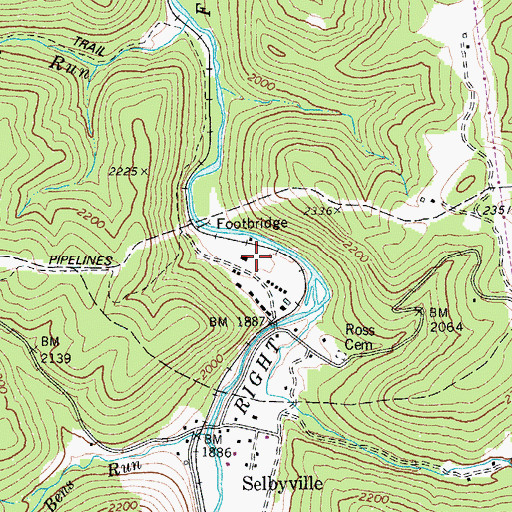 Topographic Map of Chemical (historical), WV