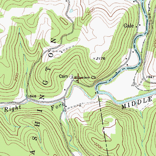 Topographic Map of Fairview School (historical), WV