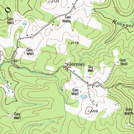 Topographic Map of Gormley School (historical), WV
