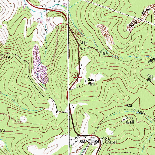 Topographic Map of Latham School (historical), WV