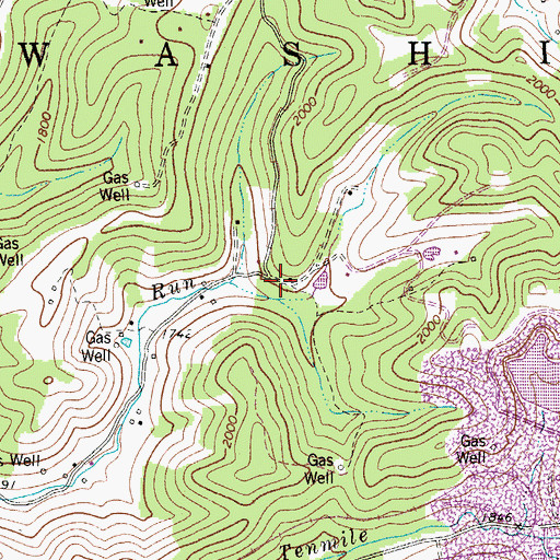 Topographic Map of Laurel Run School (historical), WV