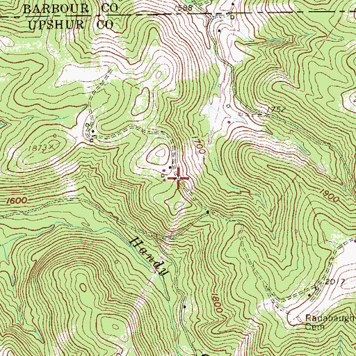 Topographic Map of Low Gap School (historical), WV