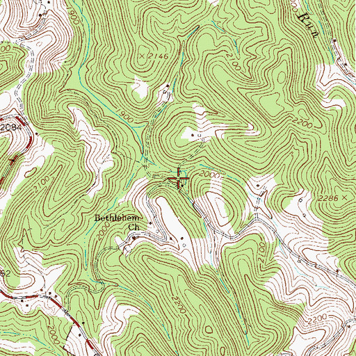 Topographic Map of Magnolia School (historical), WV