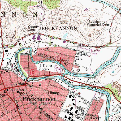Topographic Map of North End Youth Center, WV