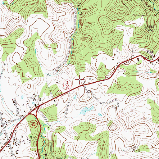 Topographic Map of Rock Cave Elementary School, WV