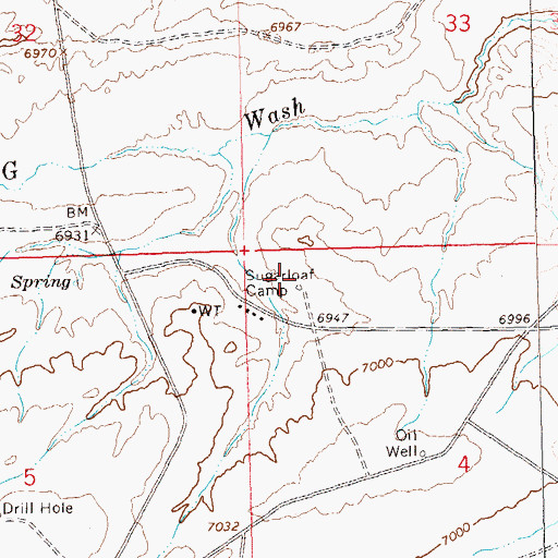 Topographic Map of Sugarloaf Camp, CO