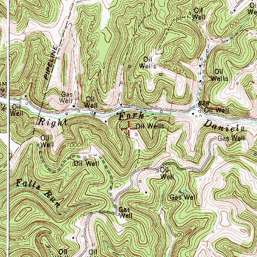 Topographic Map of Cabin Ridge School (historical), WV