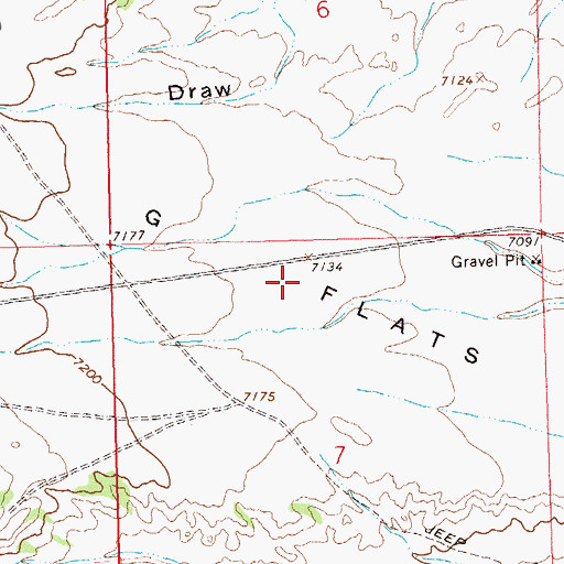 Topographic Map of G Flats, CO
