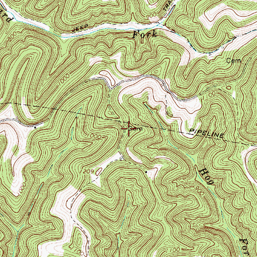 Topographic Map of Carpenter Cemetery, WV