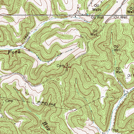 Topographic Map of Coon Cemetery, WV
