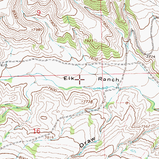 Topographic Map of Elk Ranch, CO