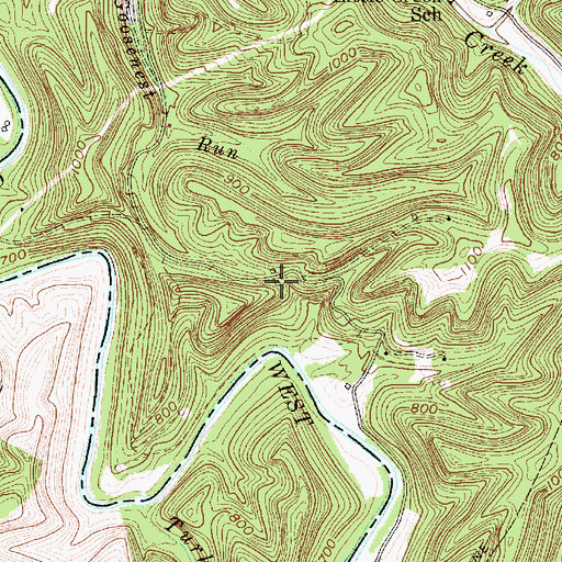 Topographic Map of Goosenest School (historical), WV