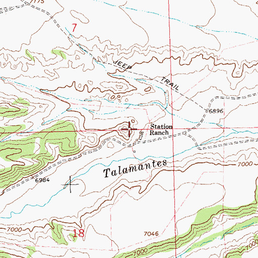 Topographic Map of Station Ranch, CO