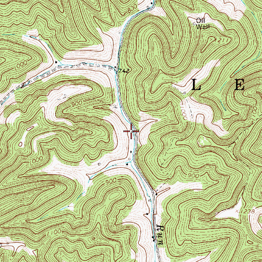 Topographic Map of Jesse Run School (historical), WV