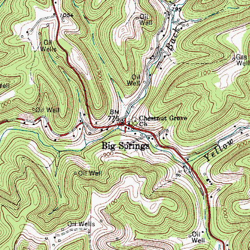 Topographic Map of Klipstine School (historical), WV