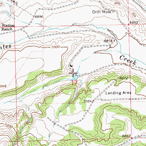Topographic Map of Antone Canyon, CO