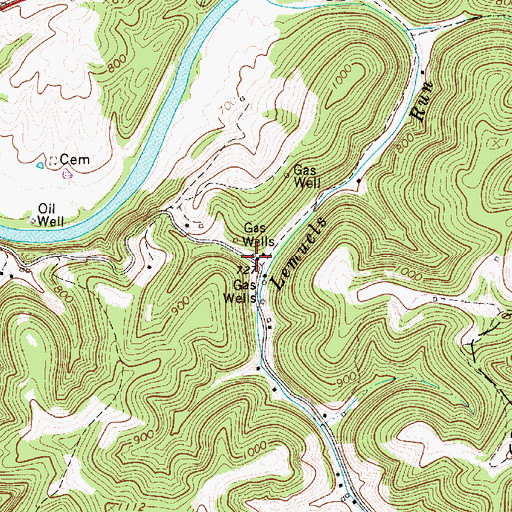 Topographic Map of Lemuels Run School (historical), WV