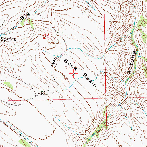 Topographic Map of Buck Basin, CO