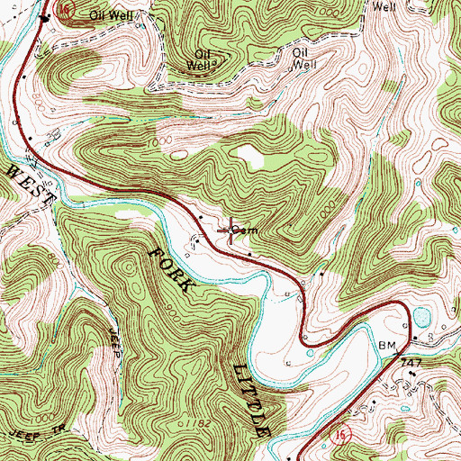 Topographic Map of Mace Cemetery, WV