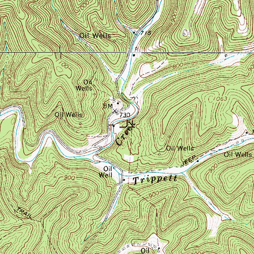 Topographic Map of Pine Grove School (historical), WV