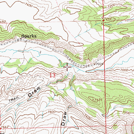 Topographic Map of Buck Draw, CO