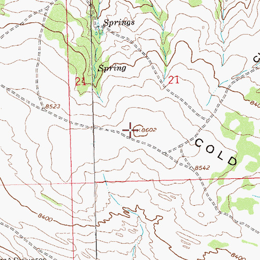 Topographic Map of Cold Spring Mountain, CO